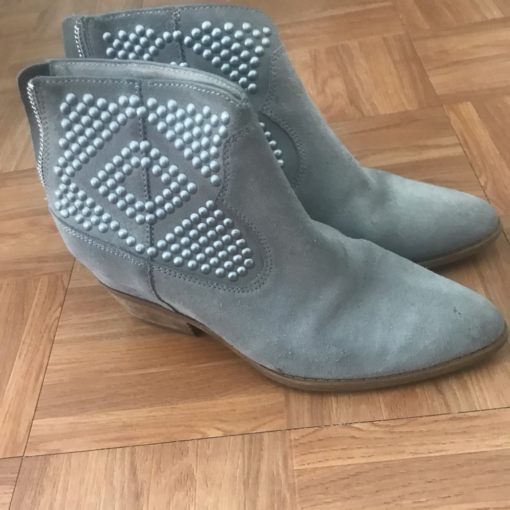 French Connection Grey Booties with Studs size 7